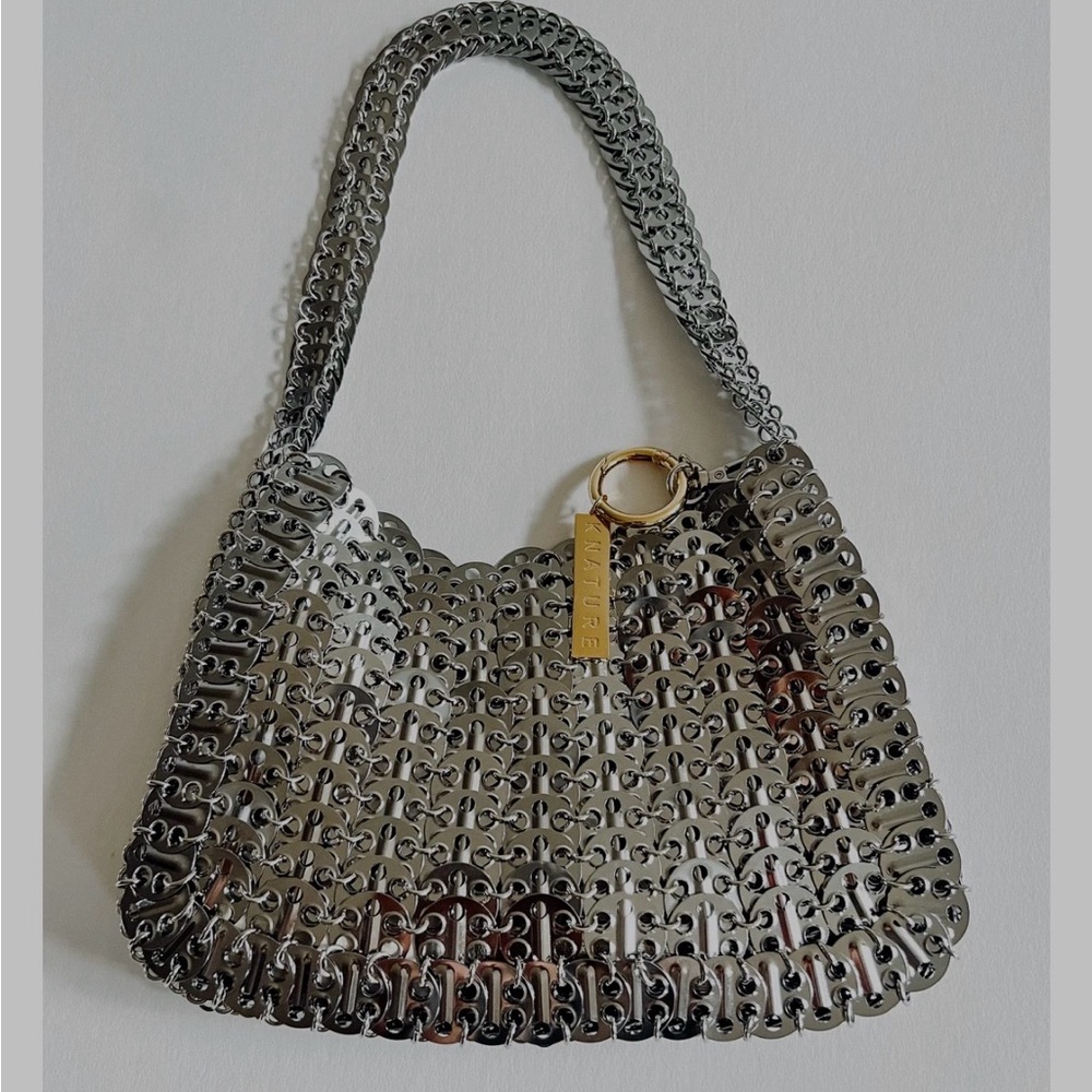 Silver Chain-Link MINI LOLA BAG
